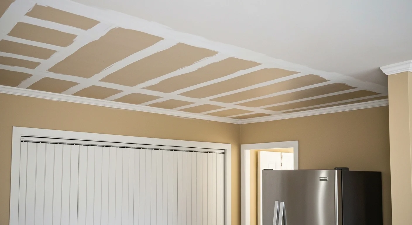 Repaired and painted ceiling in Silver Spring MD — clean, flat, no trace of damage
