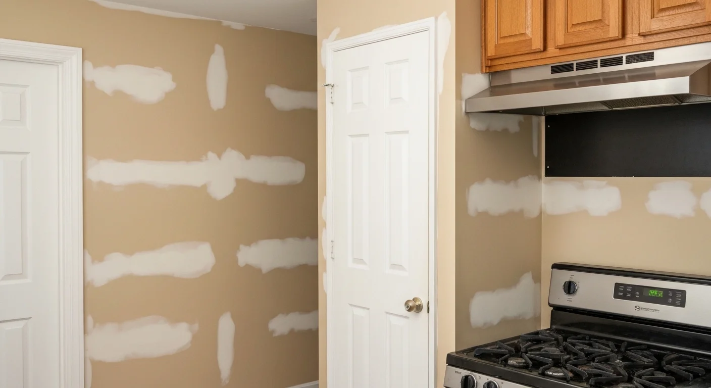 Smooth repaired drywall in Silver Spring MD — all cracks fixed, primed and ready