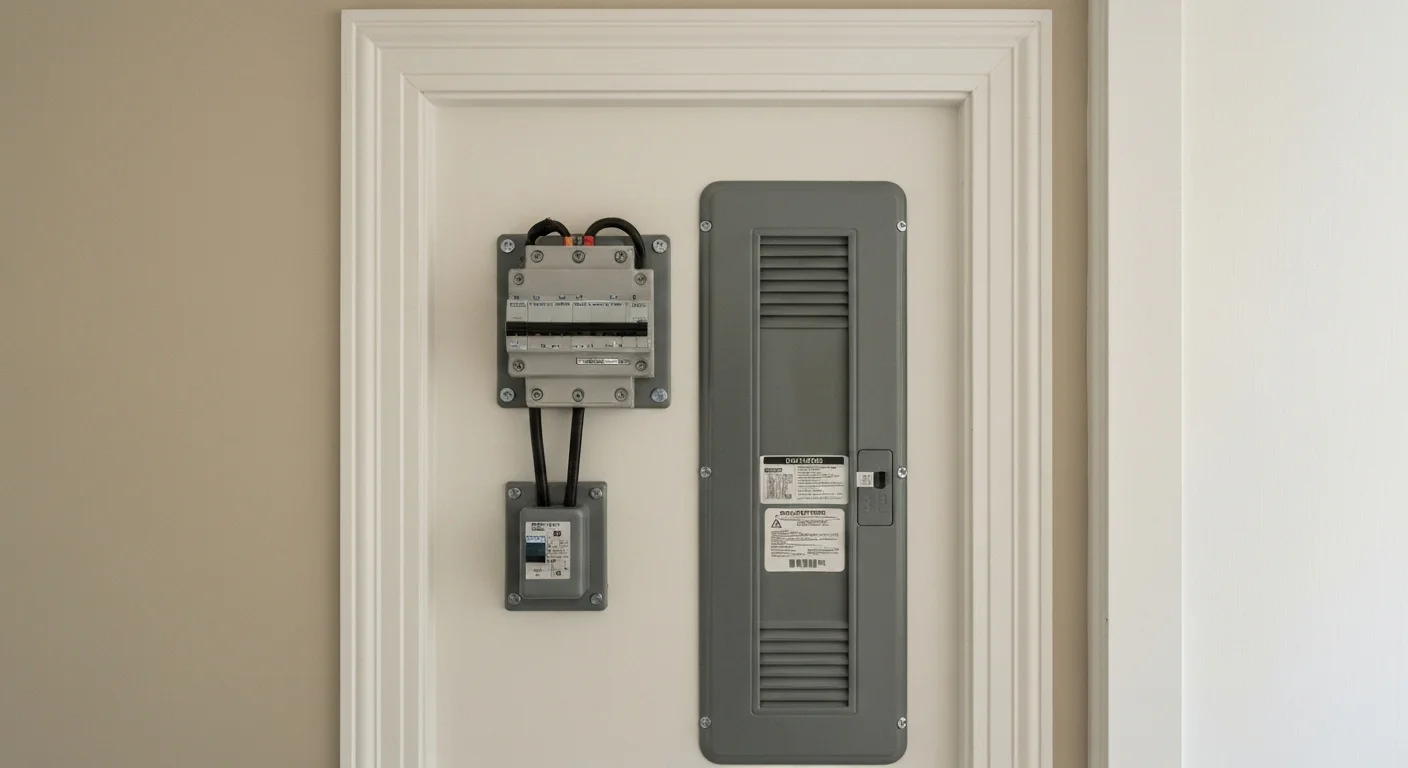 New modern circuit breaker panel installed in Silver Spring MD — clean, labeled, up to code