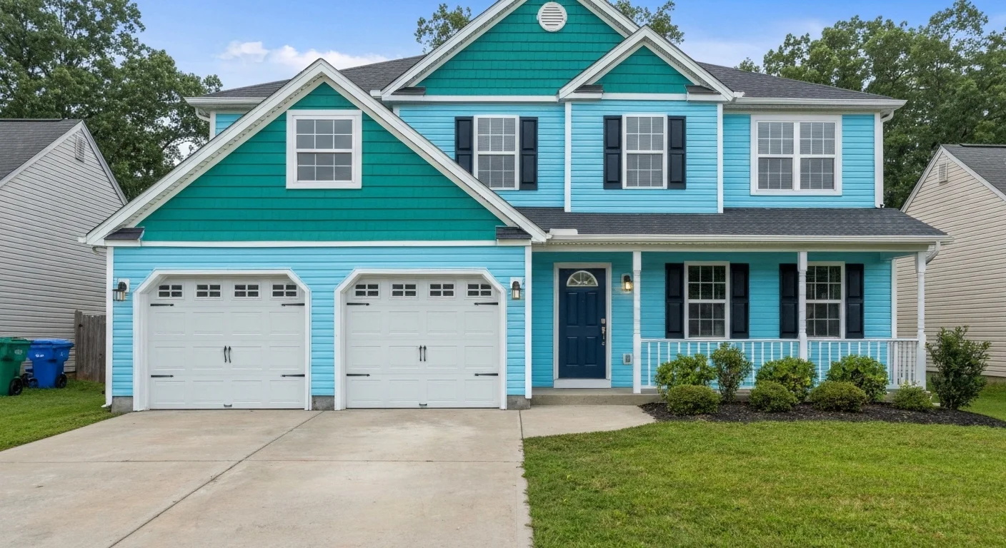 House exterior after painting in Silver Spring MD — vibrant clean finish, great curb appeal