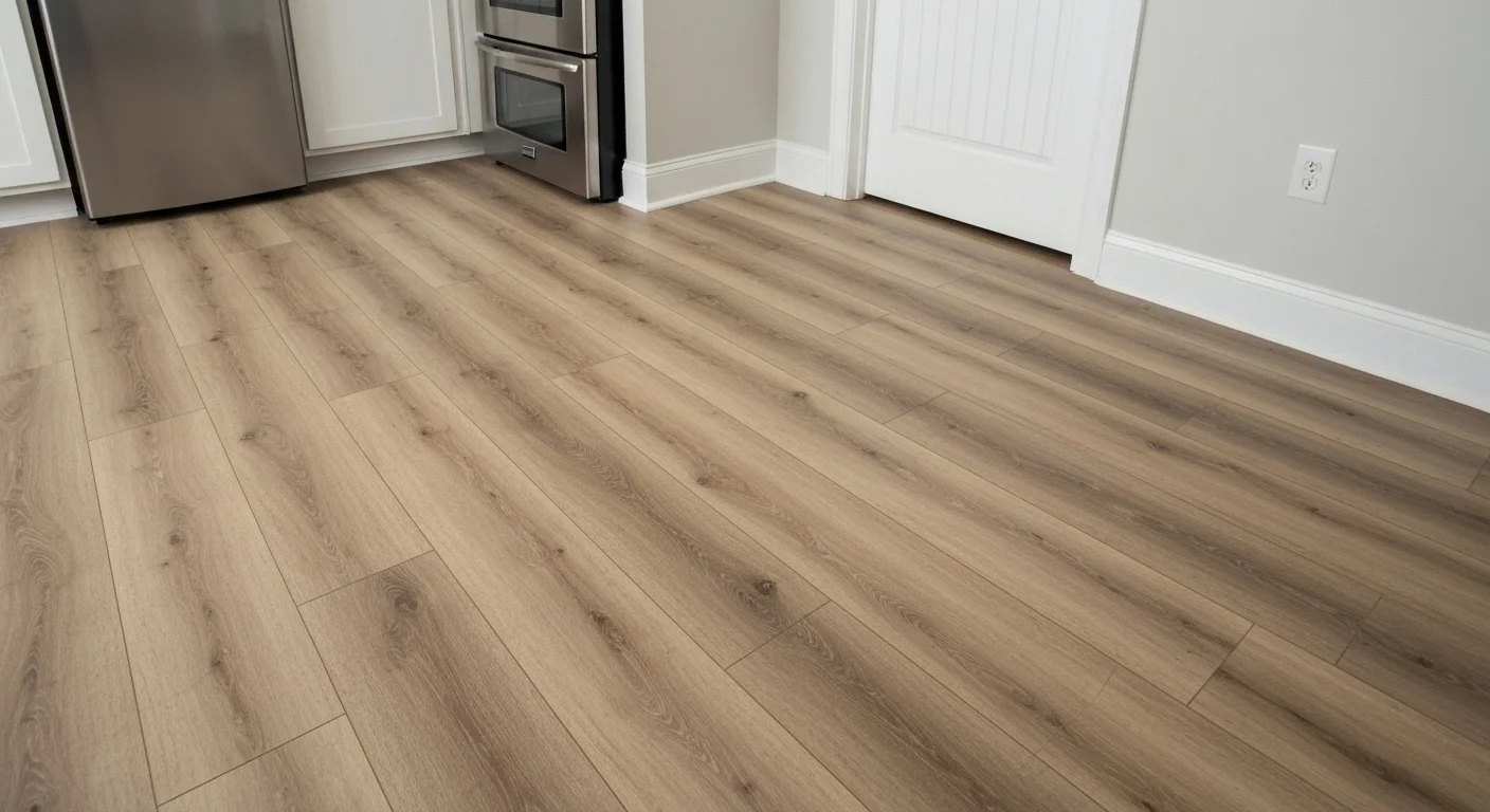 New luxury vinyl plank flooring installed in Silver Spring MD — clean modern wood-look finish